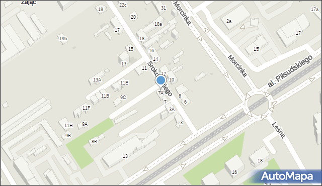 Dąbrowa Górnicza, Srokowskiego Kazimierza, 7A, mapa Dąbrowa Górnicza