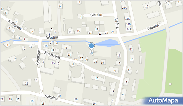 Dopiewiec, Środkowa, 31, mapa Dopiewiec