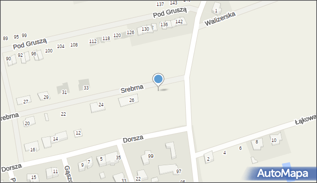 Dzierzążenko, Srebrna, 34, mapa Dzierzążenko