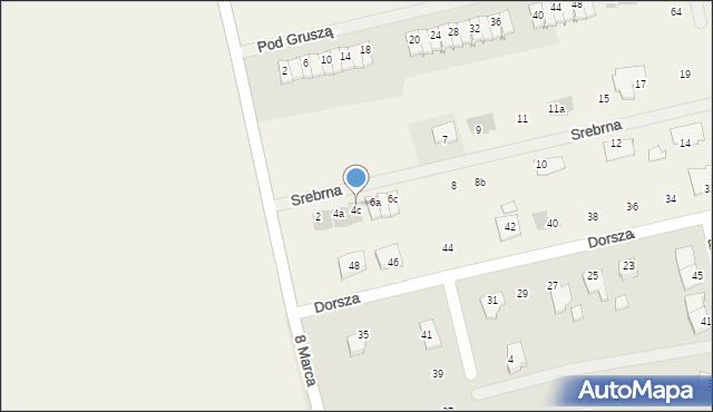 Dzierzążenko, Srebrna, 4c, mapa Dzierzążenko