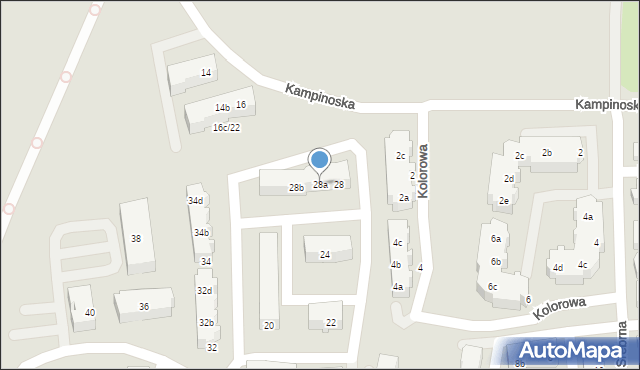 Gdańsk, Srebrna, 28a, mapa Gdańska
