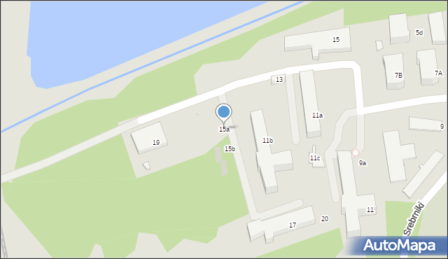 Gdańsk, Srebrniki, 15a, mapa Gdańska