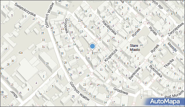 Gliwice, Średnia, 6, mapa Gliwic