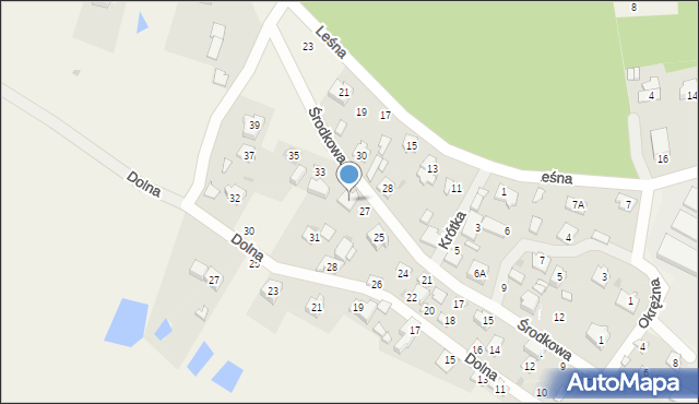 Głuchów, Środkowa, 29, mapa Głuchów