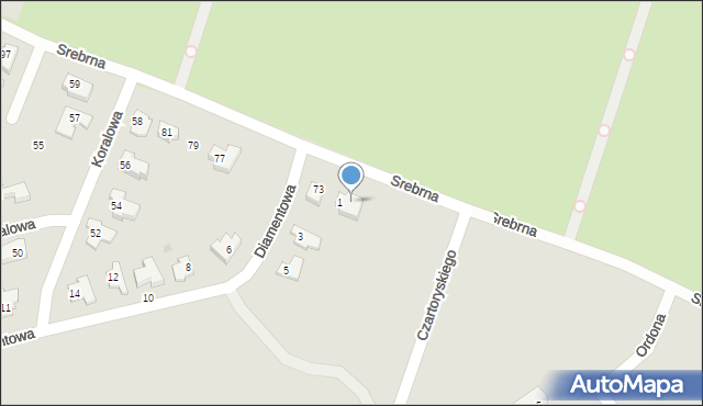 Gorzów Wielkopolski, Srebrna, 71, mapa Gorzów Wielkopolski