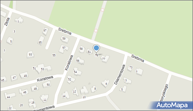 Gorzów Wielkopolski, Srebrna, 79, mapa Gorzów Wielkopolski