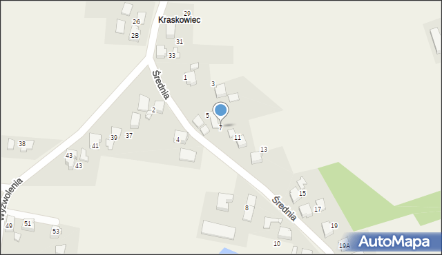 Gorzyce, Średnia, 7, mapa Gorzyce