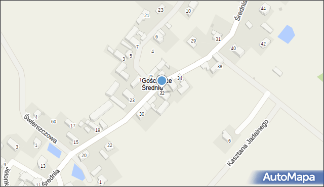 Gościęcice, Średnia, 32, mapa Gościęcice