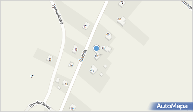 Gościęcice, Średnia, 62, mapa Gościęcice