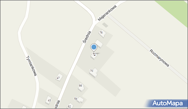 Gościęcice, Średnia, 72, mapa Gościęcice