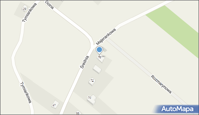 Gościęcice, Średnia, 76, mapa Gościęcice