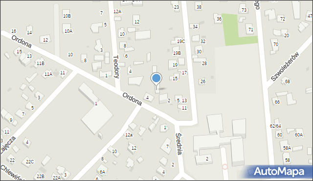 Grodzisk Mazowiecki, Średnia, 15a, mapa Grodzisk Mazowiecki