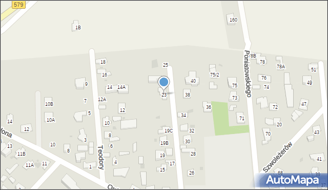 Grodzisk Mazowiecki, Średnia, 23, mapa Grodzisk Mazowiecki