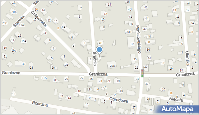 Grodzisk Mazowiecki, Średnia, 4, mapa Grodzisk Mazowiecki