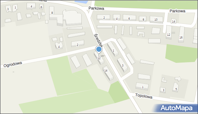 Gułtowy, Średzka, 12, mapa Gułtowy