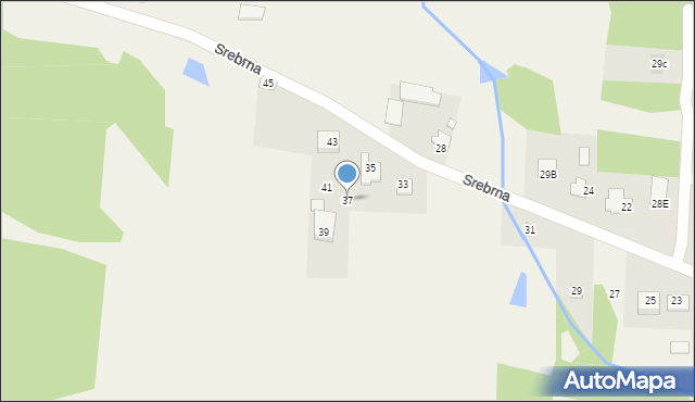 Huta Mazowszańska, Srebrna, 37, mapa Huta Mazowszańska