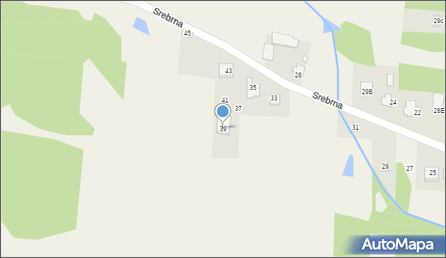 Huta Mazowszańska, Srebrna, 39, mapa Huta Mazowszańska