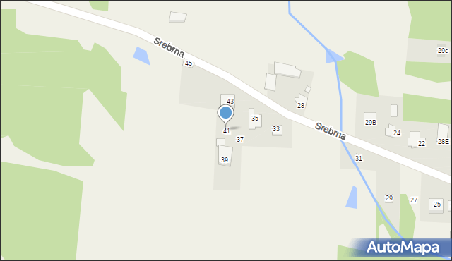 Huta Mazowszańska, Srebrna, 41, mapa Huta Mazowszańska