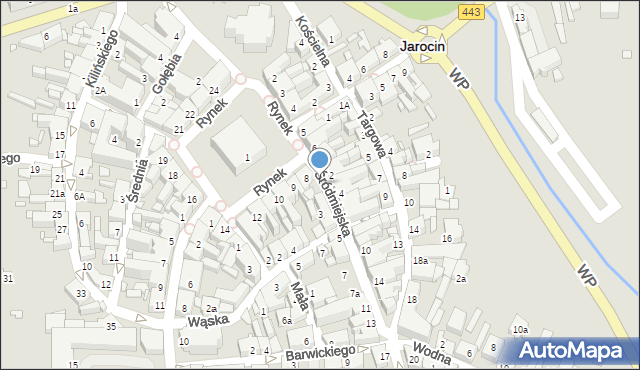 Jarocin, Śródmiejska, 1, mapa Jarocin