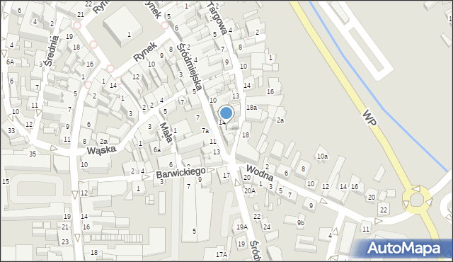 Jarocin, Śródmiejska, 16, mapa Jarocin