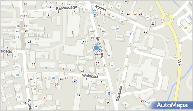 Jarocin, Śródmiejska, 25, mapa Jarocin