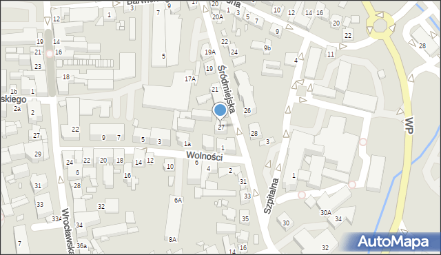 Jarocin, Śródmiejska, 27, mapa Jarocin