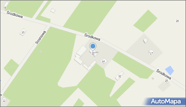 Joachimów-Mogiły, Środkowa, 12, mapa Joachimów-Mogiły