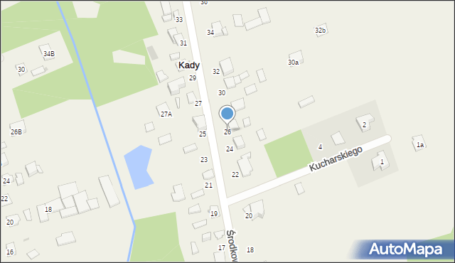 Kady, Środkowa, 26, mapa Kady