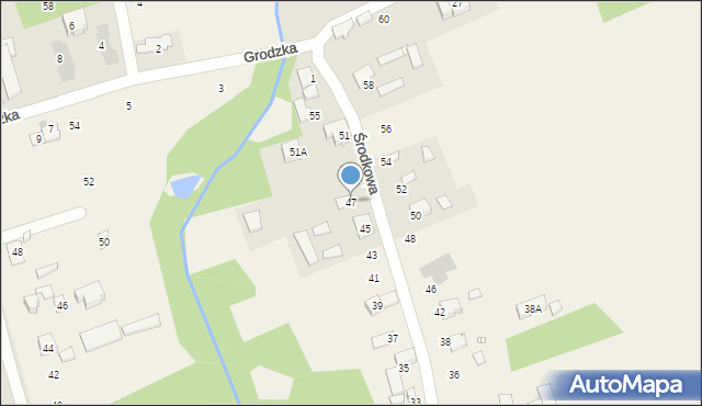 Kady, Środkowa, 47, mapa Kady