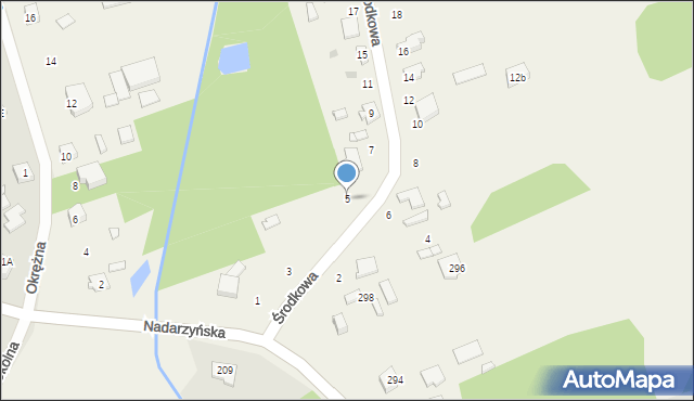Kady, Środkowa, 5, mapa Kady