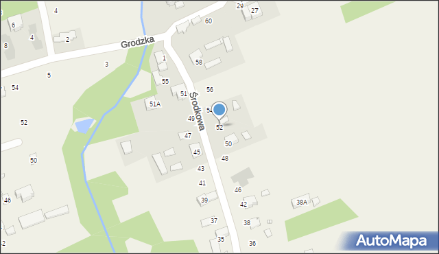 Kady, Środkowa, 52, mapa Kady