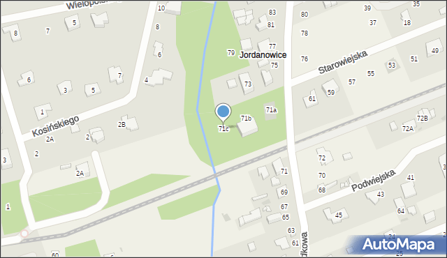 Kady, Środkowa, 71c, mapa Kady