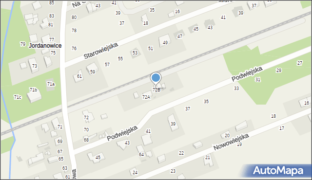 Kady, Środkowa, 72B, mapa Kady