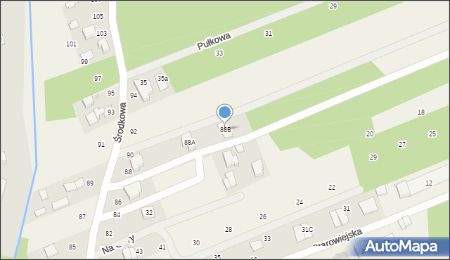 Kady, Środkowa, 88B, mapa Kady