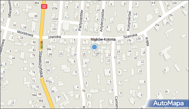 Kalisz, Srebrna, 13, mapa Kalisza