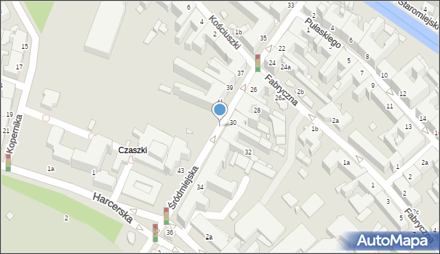 Kalisz, Śródmiejska, 34a, mapa Kalisza