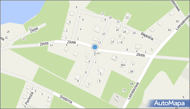 Kamień, Srebrna, 2, mapa Kamień