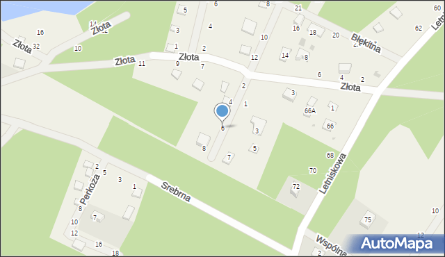 Kamień, Srebrna, 6, mapa Kamień