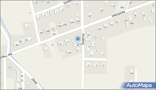 Kiełczów, Srebrna, 2a, mapa Kiełczów