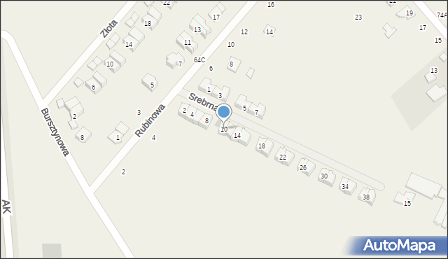 Kobylin, Srebrna, 10, mapa Kobylin