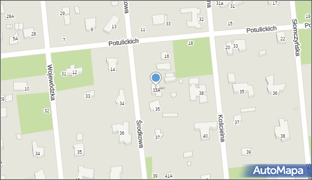 Konstancin-Jeziorna, Środkowa, 33A, mapa Konstancin-Jeziorna