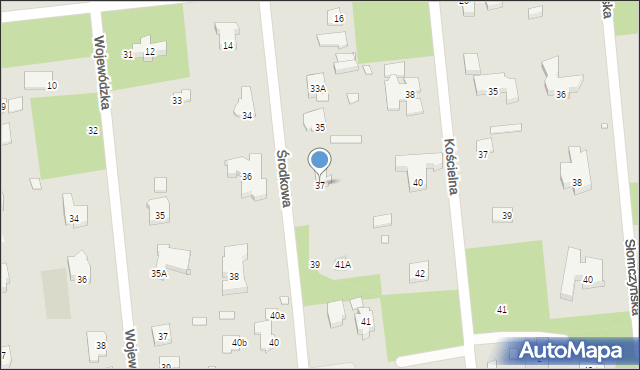 Konstancin-Jeziorna, Środkowa, 37, mapa Konstancin-Jeziorna