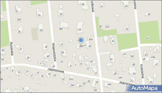 Konstancin-Jeziorna, Środkowa, 40b, mapa Konstancin-Jeziorna