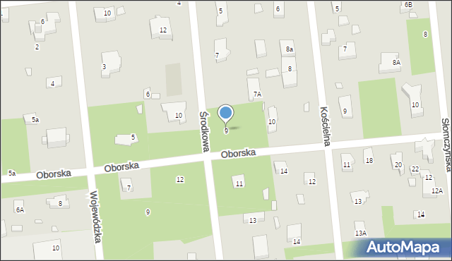 Konstancin-Jeziorna, Środkowa, 9, mapa Konstancin-Jeziorna