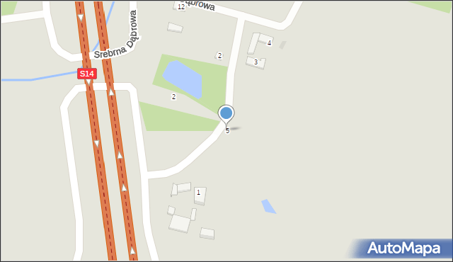 Konstantynów Łódzki, Srebrna Dąbrowa, 5, mapa Konstantynów Łódzki