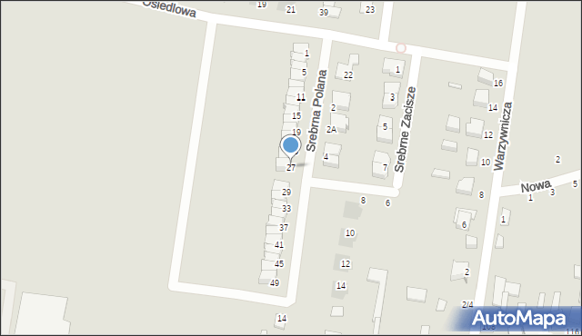 Konstantynów Łódzki, Srebrna Polana, 27, mapa Konstantynów Łódzki