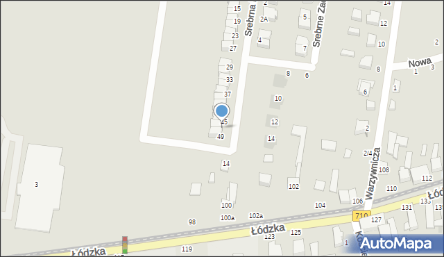 Konstantynów Łódzki, Srebrna Polana, 47, mapa Konstantynów Łódzki