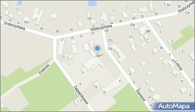 Konstantynów Łódzki, Srebrzyńska, 23a, mapa Konstantynów Łódzki