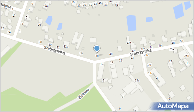 Konstantynów Łódzki, Srebrzyńska, 38, mapa Konstantynów Łódzki
