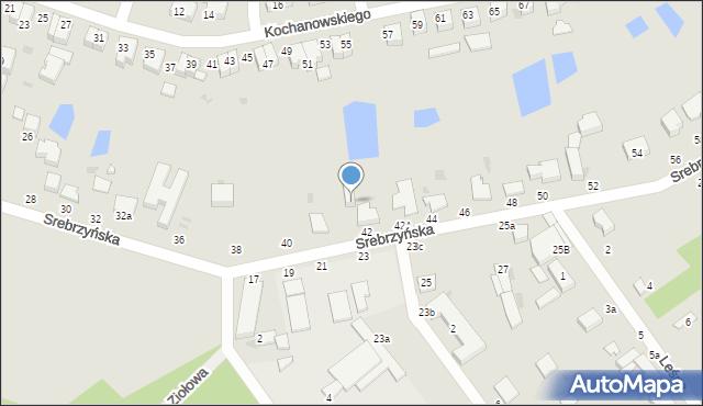 Konstantynów Łódzki, Srebrzyńska, 42b, mapa Konstantynów Łódzki